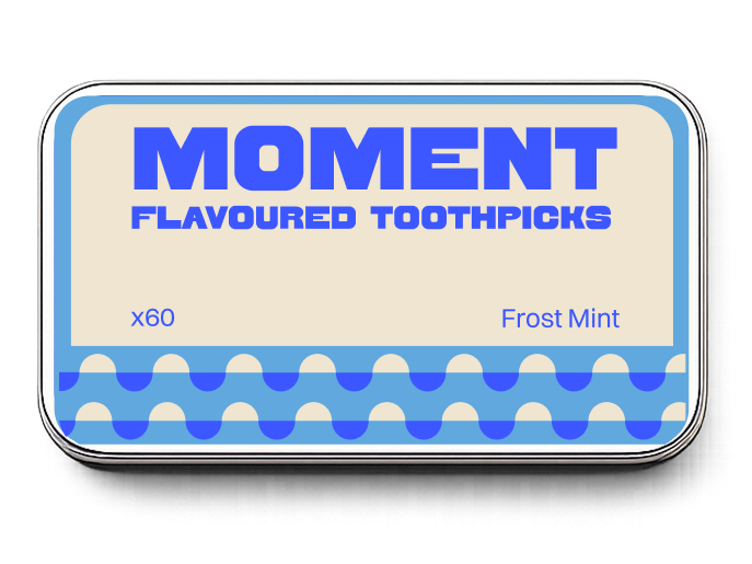 MOMENT Frost Mint flavoured toothpicks tin